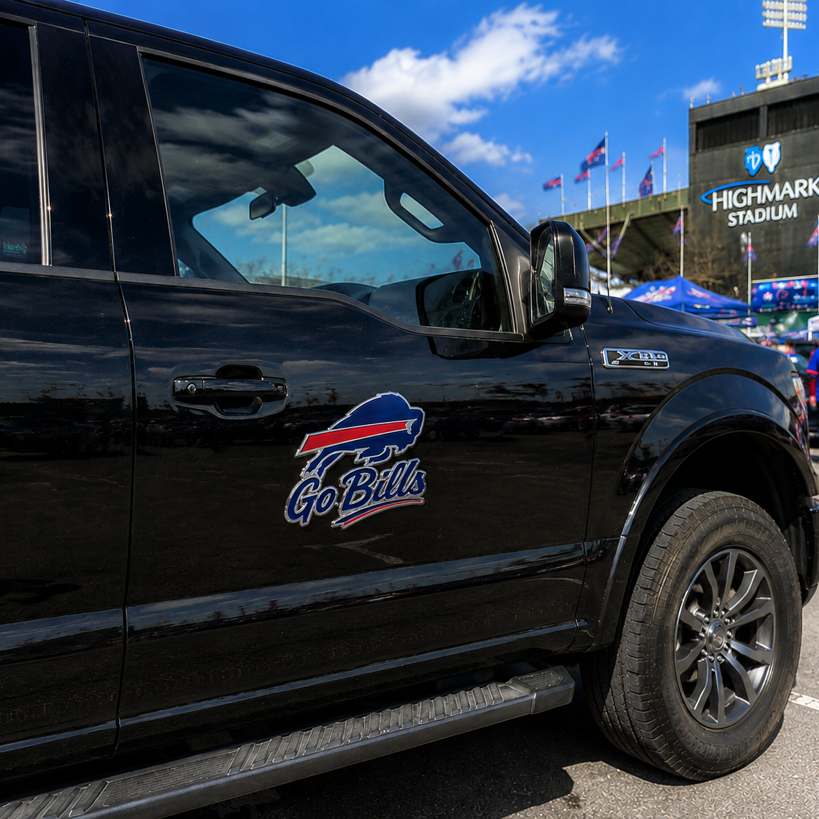 Go Bills Car Emblem Metal Badge