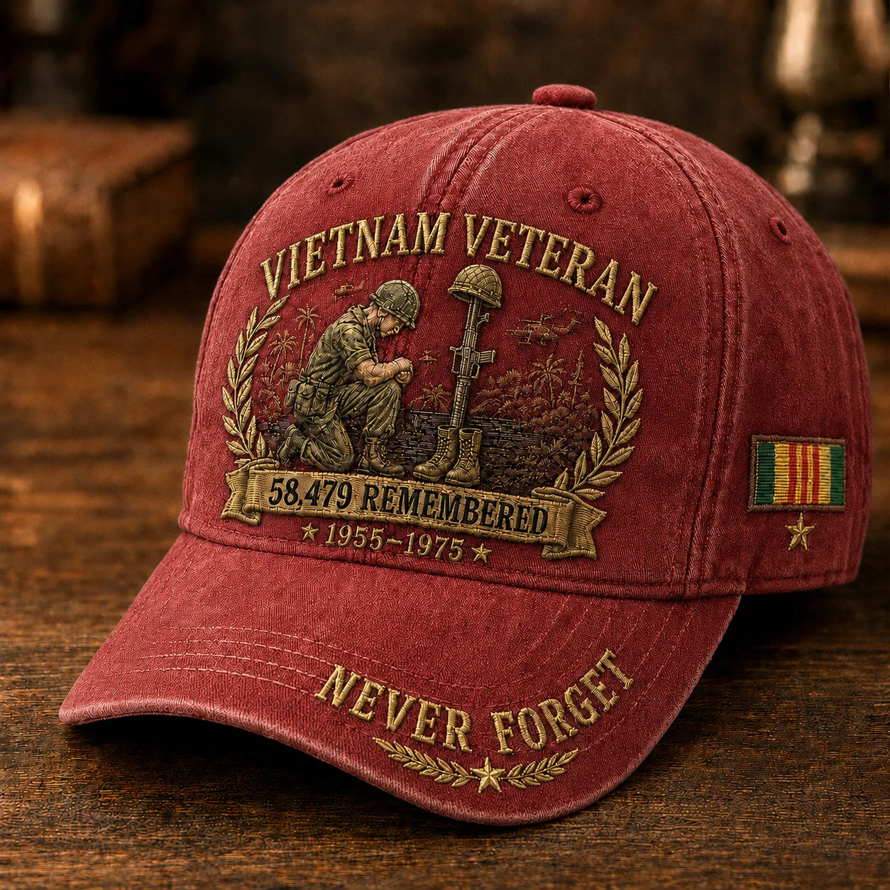 Vietnam Veteran 58,479 Remembered Cap