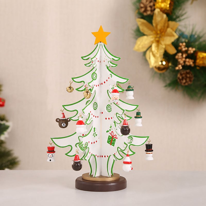 DIY Wooden Christmas Tree Ornament Set