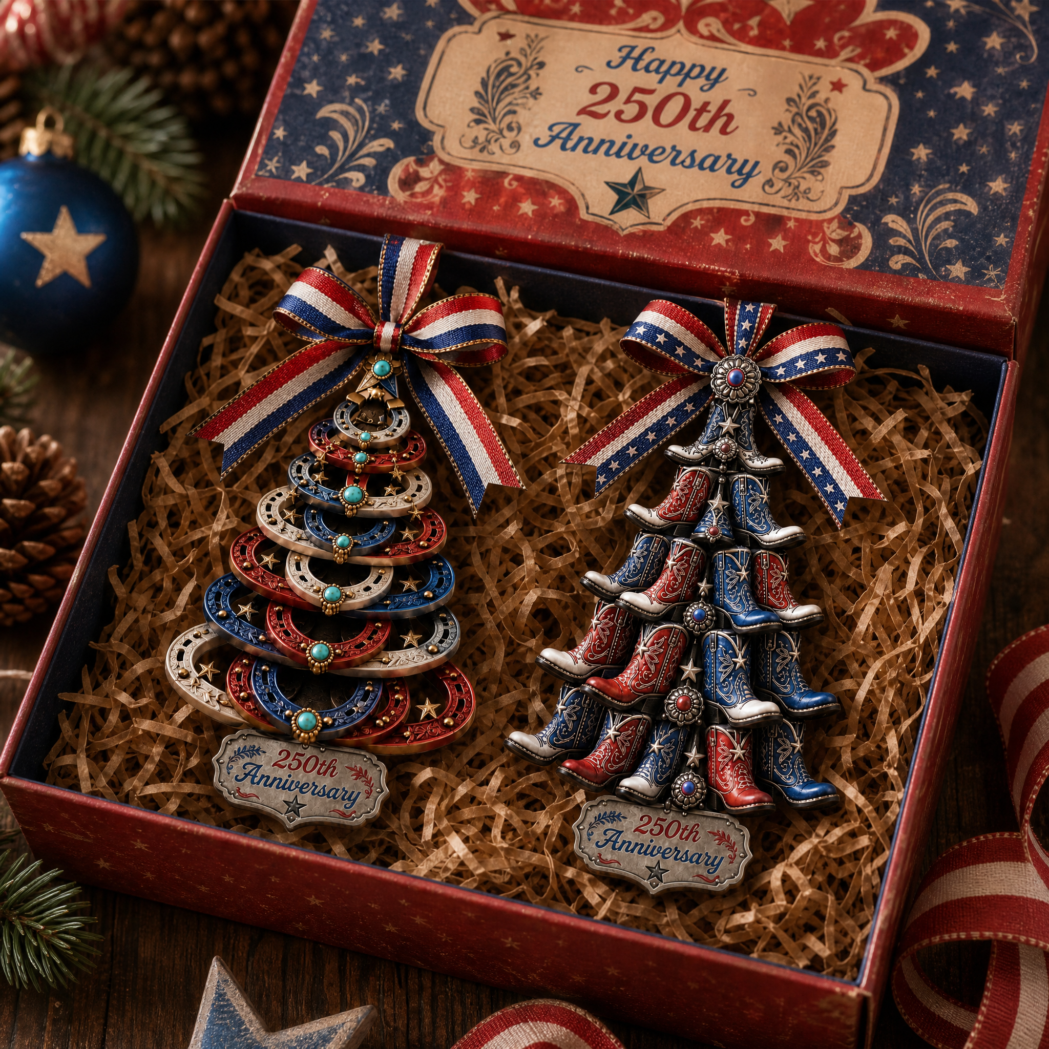 250th Anniversary Horseshoe Christmas Tree Ornament