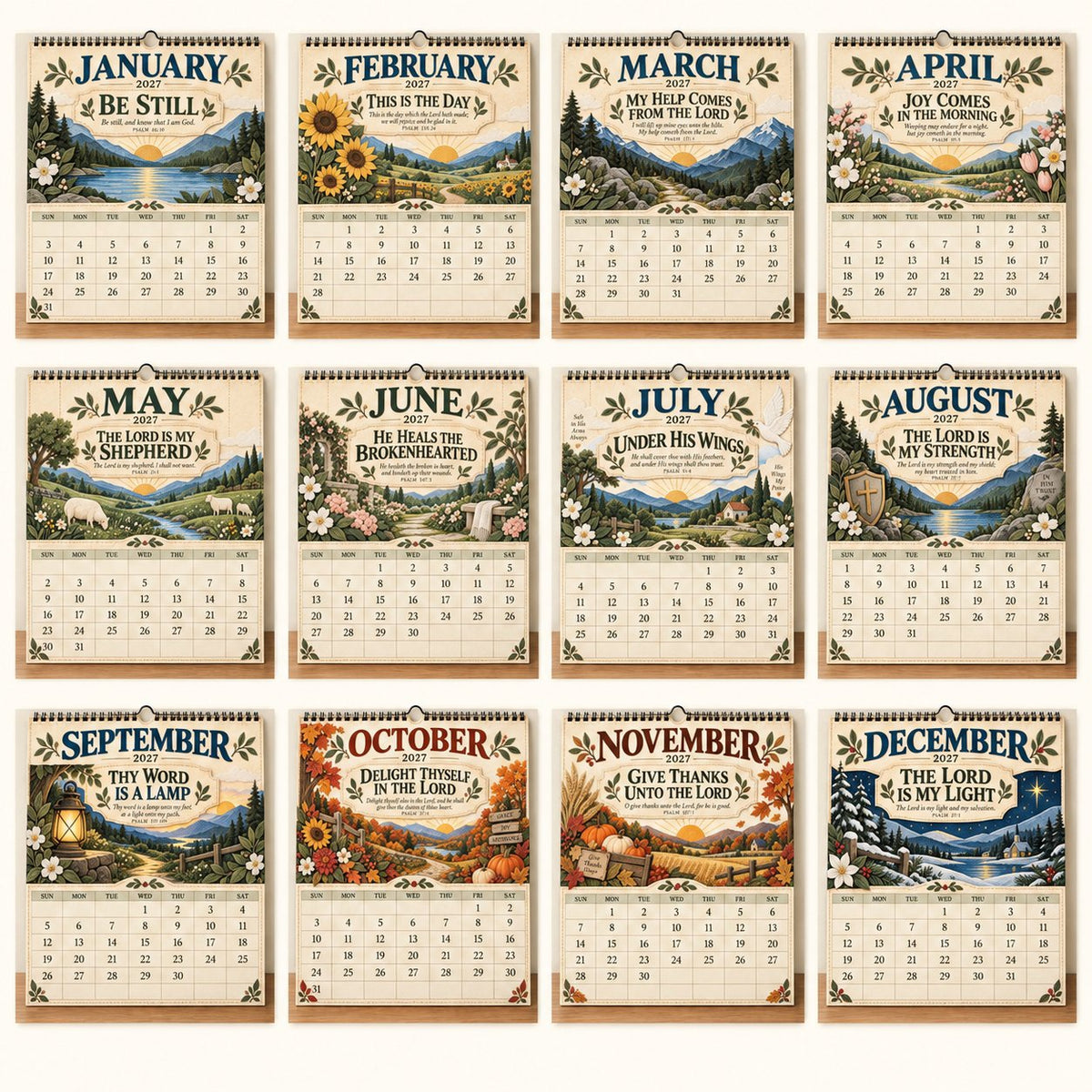2027 Psalms Wall Calendar