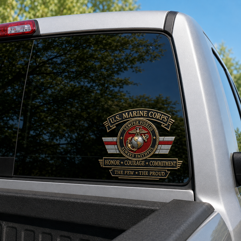 U.S. Armed Forces Tribute Metal Vehicle Emblems