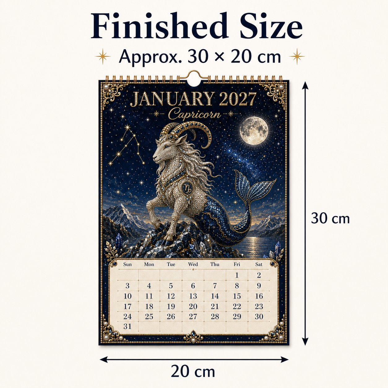 Beginner-Friendly 2027 Twelve Zodiac Bead Art Calendar Kit