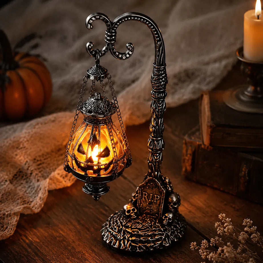 Gothic Pumpkin Lantern Stand