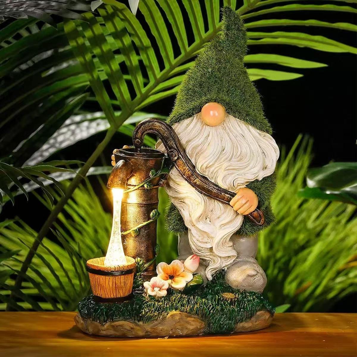 Outdoor Garden Gnomes with LED Solar Light