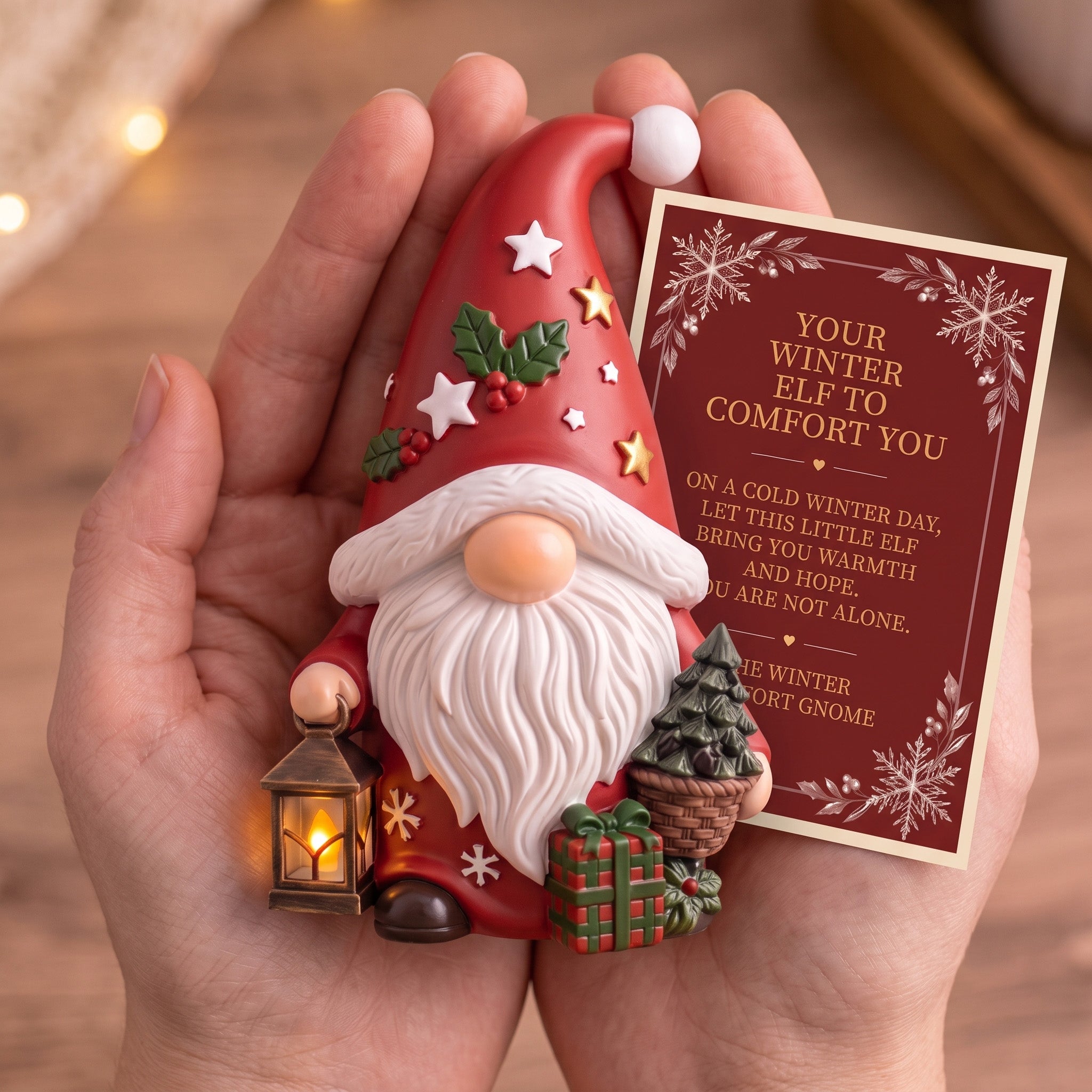 Comfort Gnome Figurine with Keepsake Blessing Card