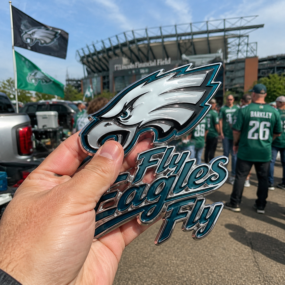 Fly, Eagles, Fly! Car Emblem Metal Badge