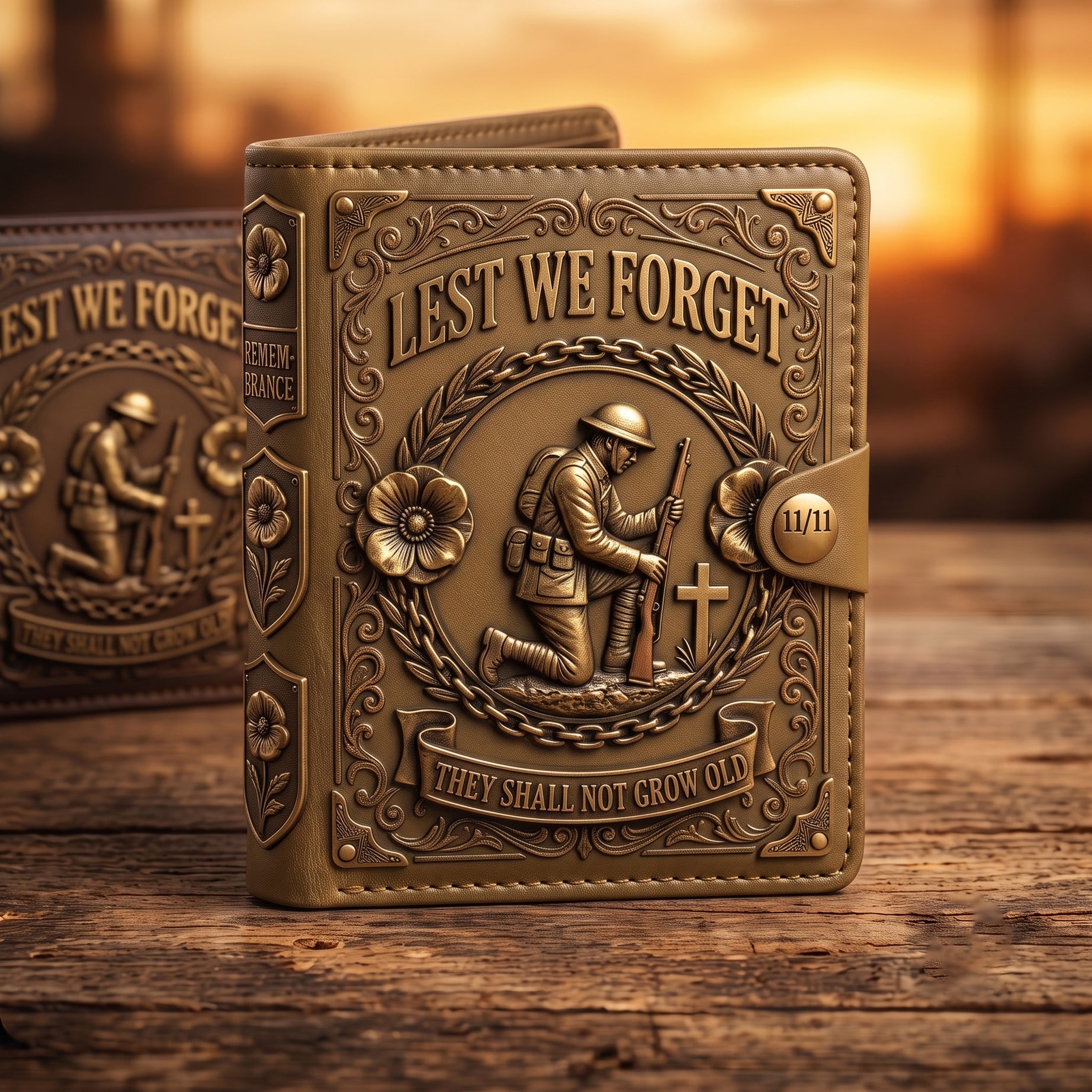 "Lest We Forget" Remembrance Memorial Bifold Wallet