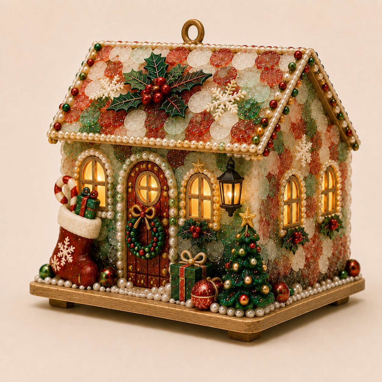 Beginner-Friendly DIY Glowing Coastal Glass-Style Christmas Cottage Kit Collection
