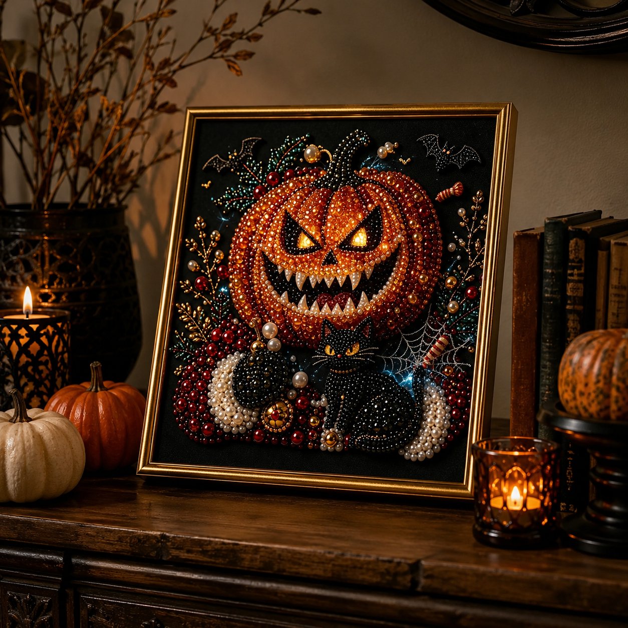 Premium 3D Pearl Dark Gothic Diamond Painting Art Kit