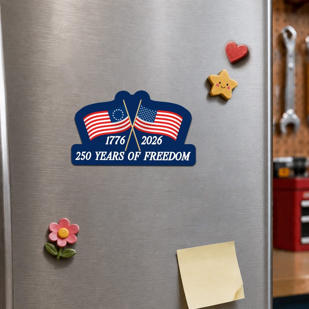 250 Years Of Freedom Car Magnet, 1776 2026 Vehicle Decor For 250Th Anniversary