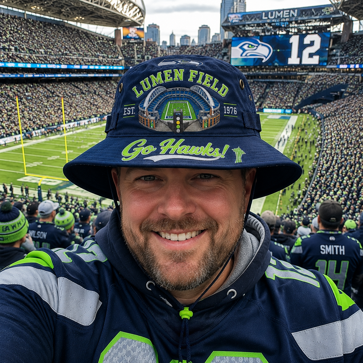 Go Hawks Lumen Field Boonie Hat