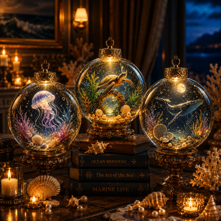 Ocean Series Illuminated 3D Model Decorations