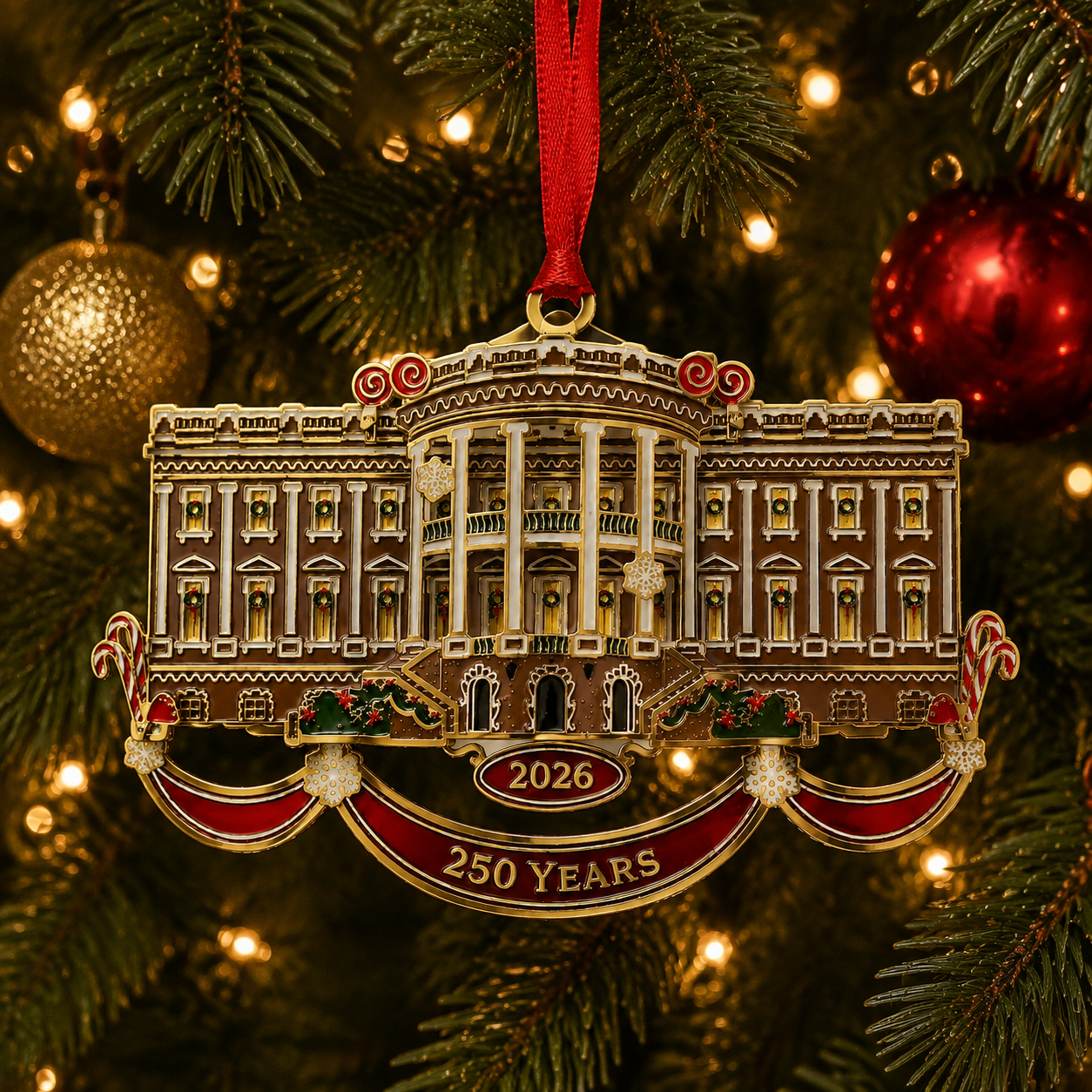 White House Christmas tree ornaments