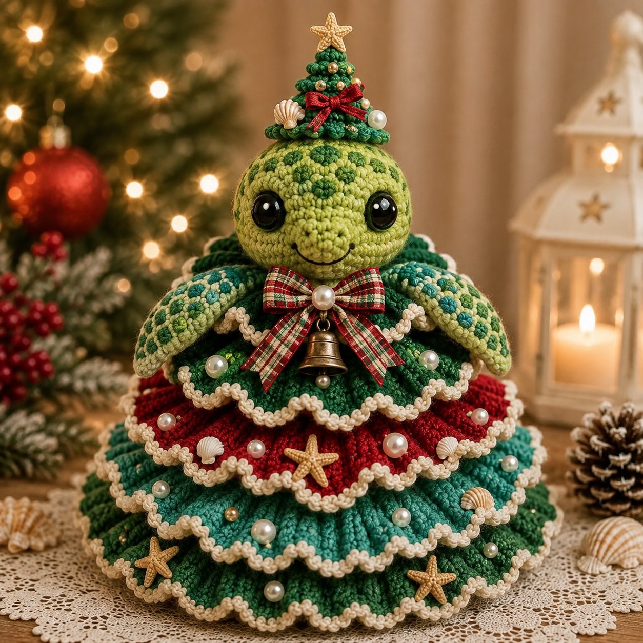 Beginner-Friendly DIY Layered Ocean Christmas Yarn Art Kit Collection