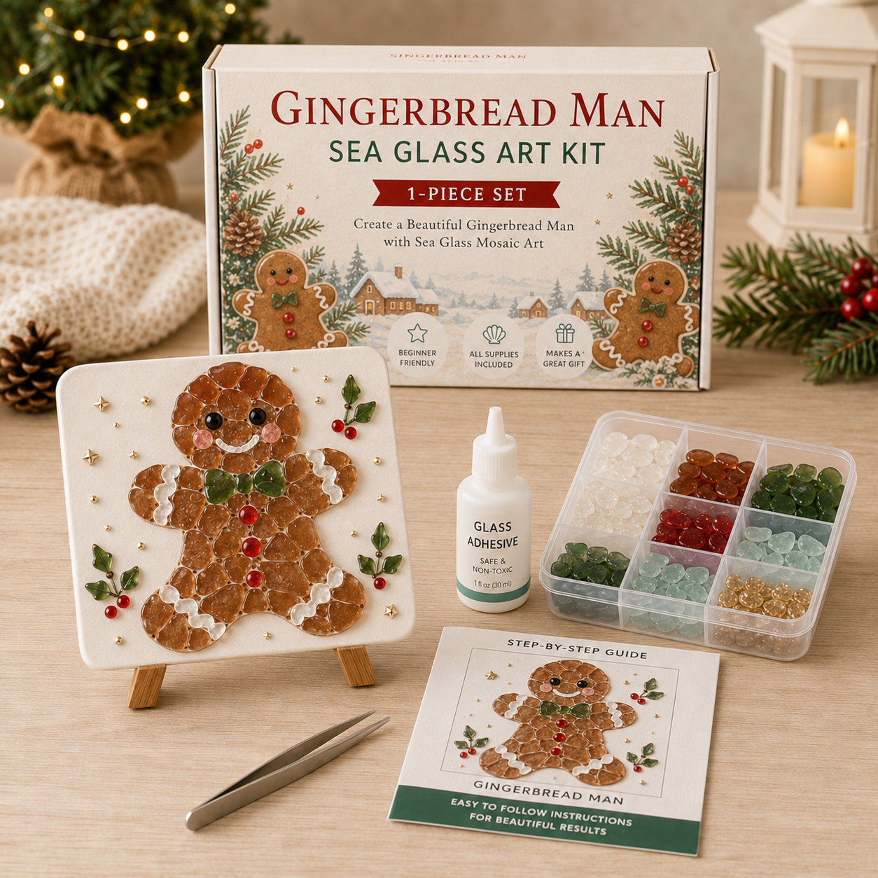 Create Your Own Magical Christmas Sea Glass Art