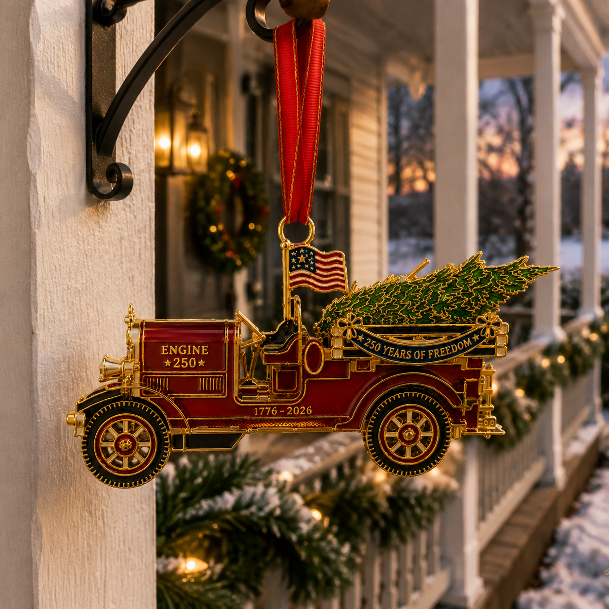 250th Anniversary Edition Vintage Fire Truck Ornament