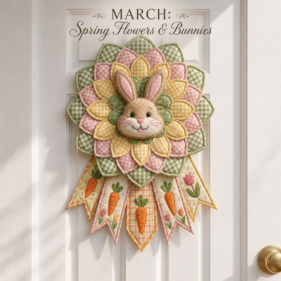 12-Month Themed 3D Quilted Door Hanger Sewing Kit Collection