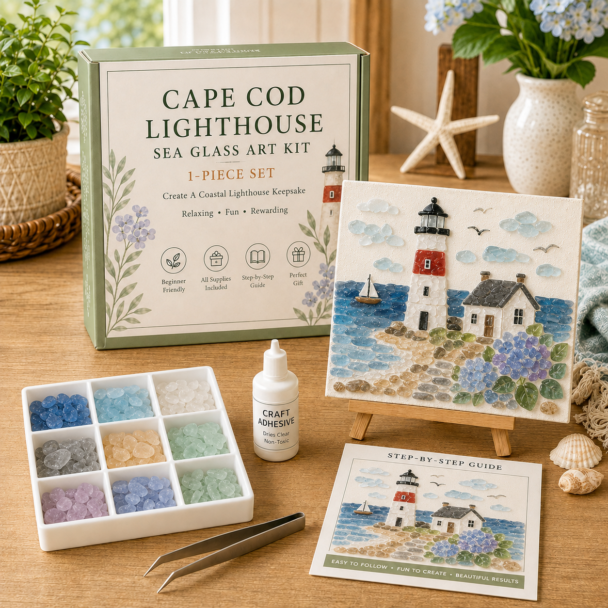 Timeless American Destinations Sea Glass Art Kit