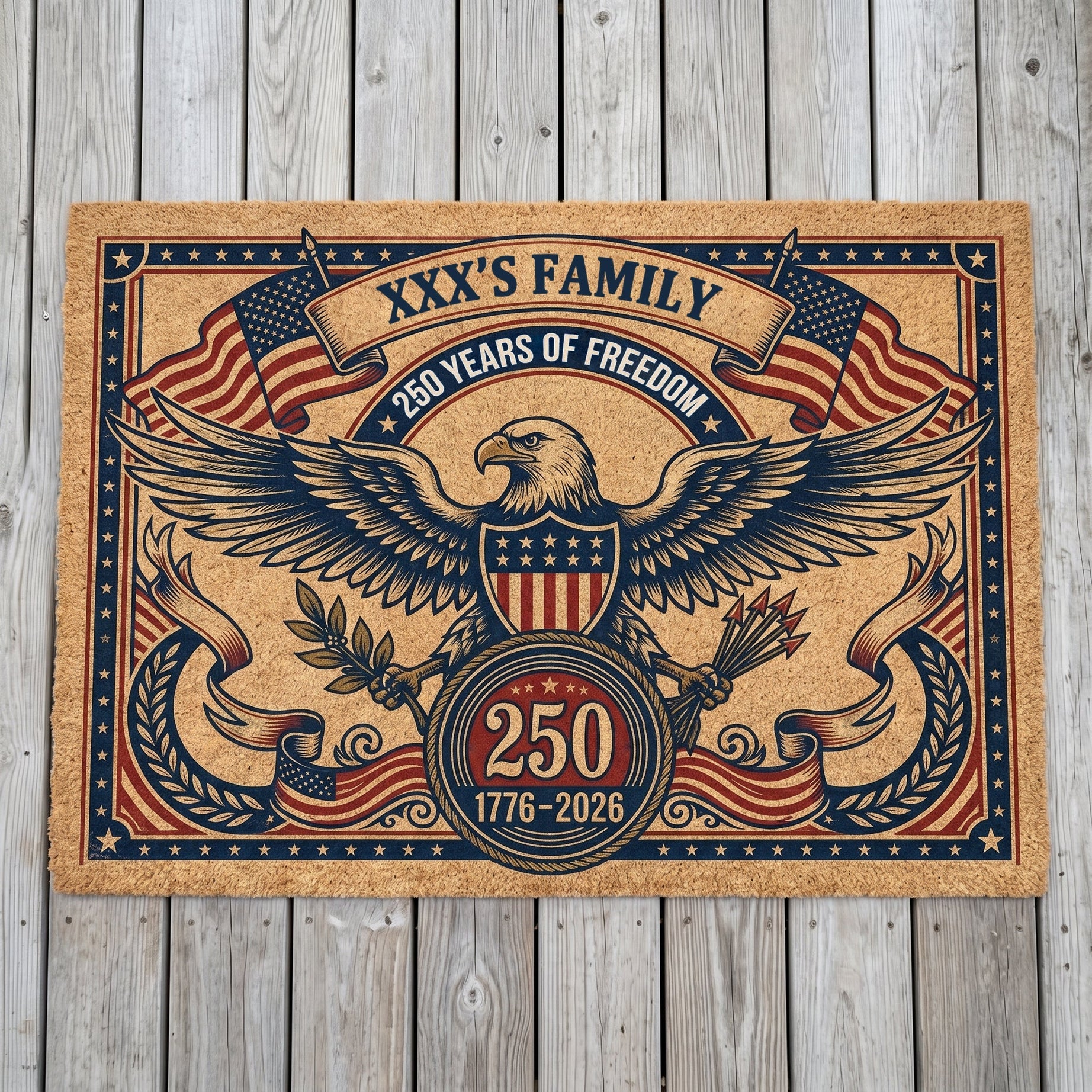 United States 250th Anniversary Family Doormat