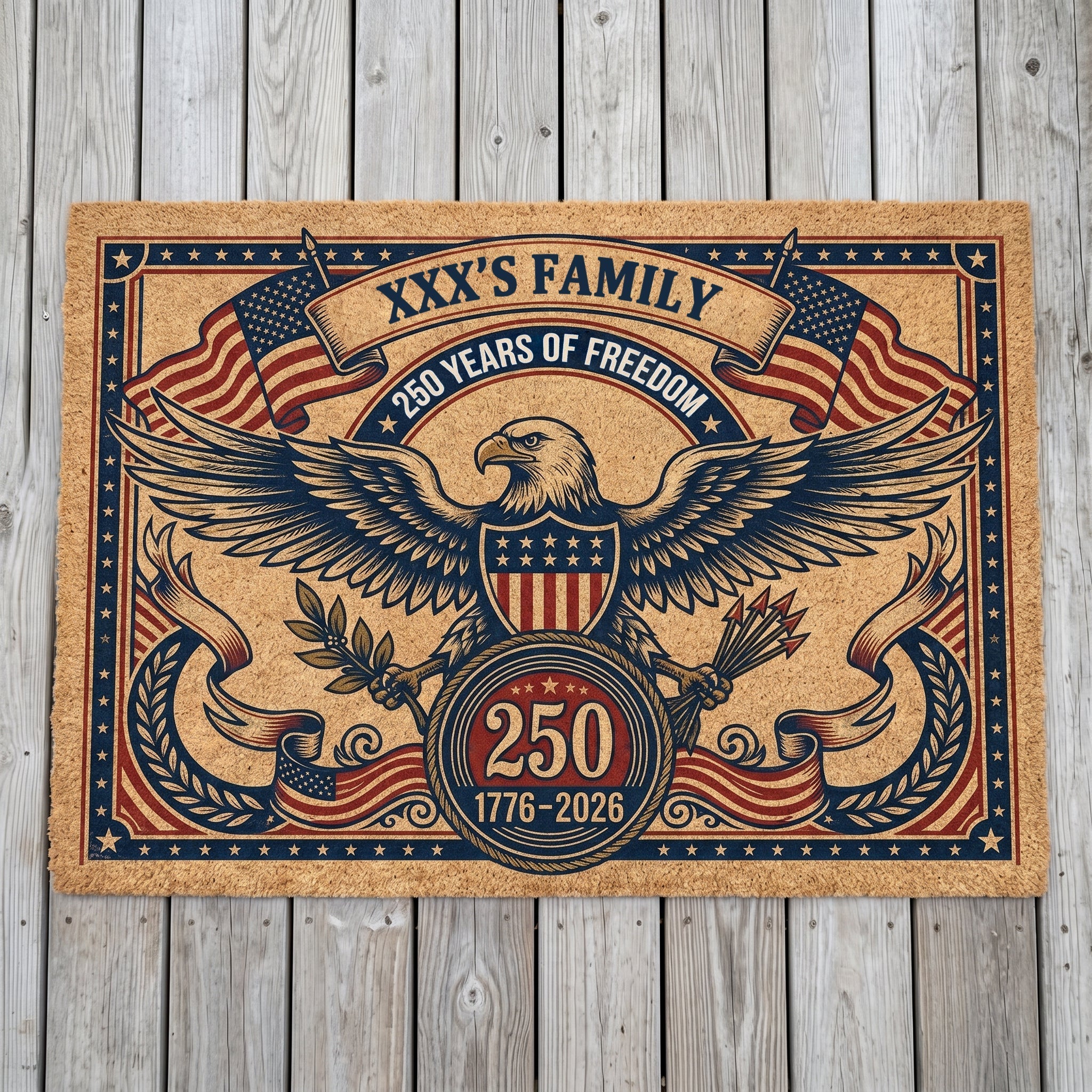 United States 250th Anniversary Family Doormat