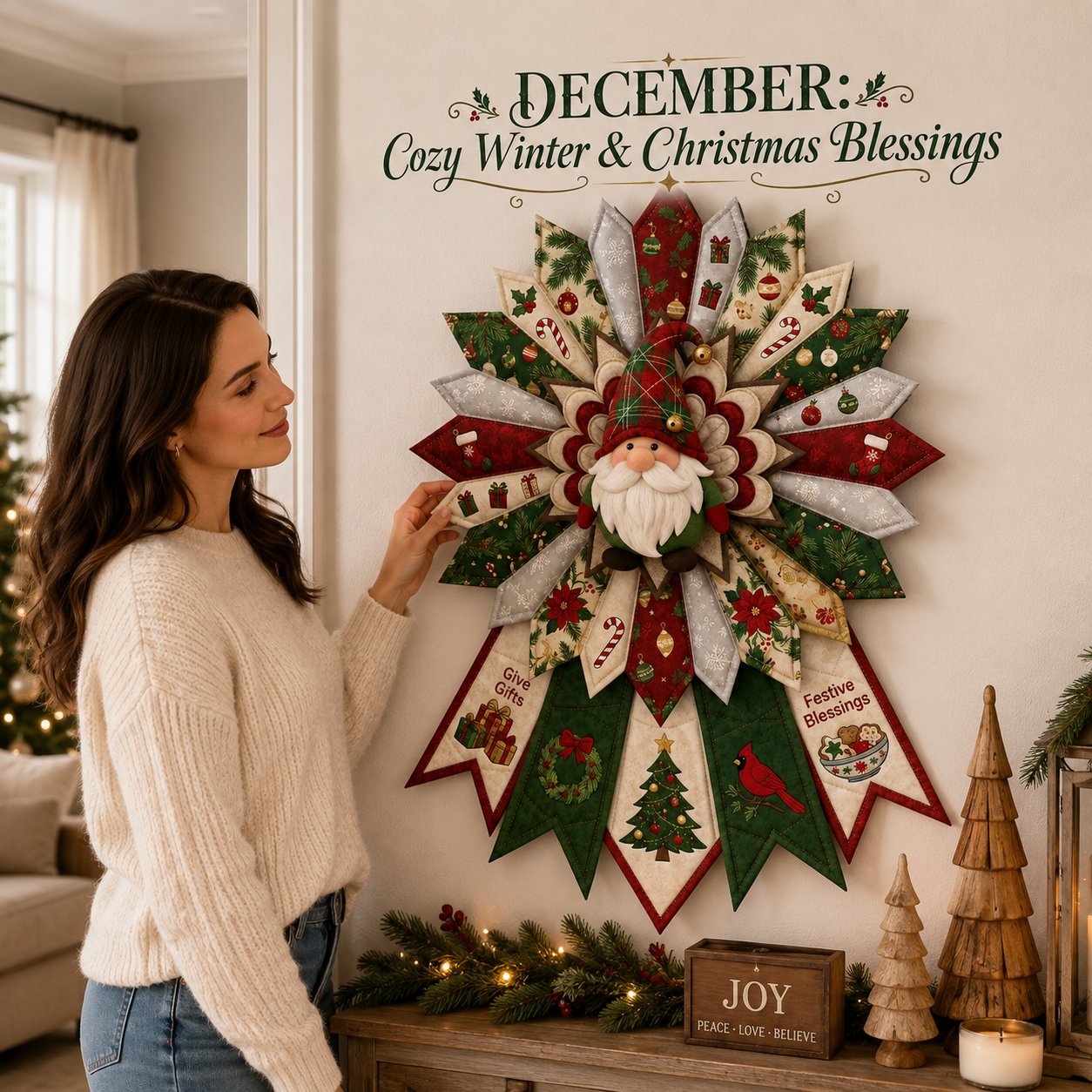 12-Month Themed 3D Quilted Door Hanger Sewing Kit Collection