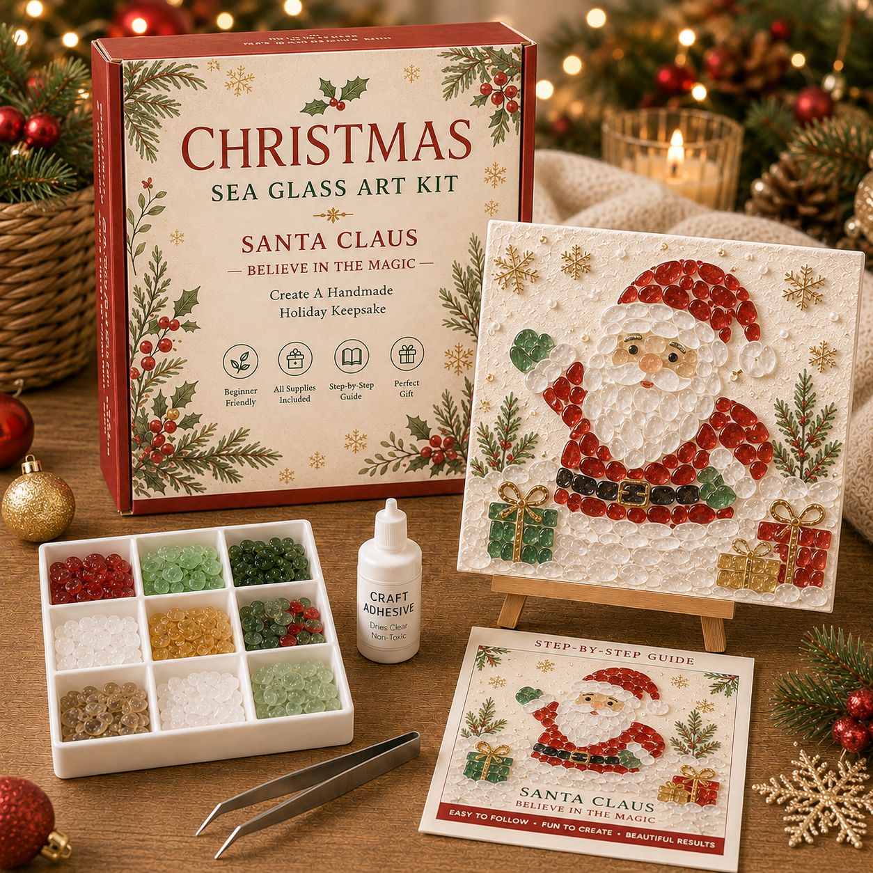 Christmas Sea Glass Art Kit Collection