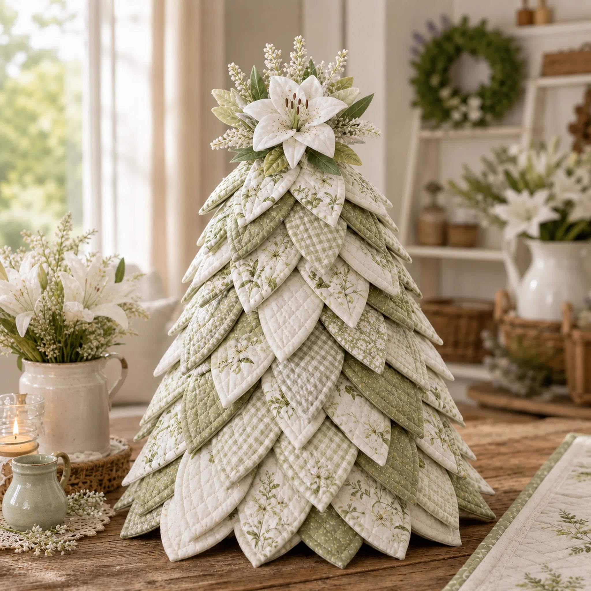 Sunflower Bee Garden Tree DIY Kit-Handmade Fabric Tabletop Tree Decor