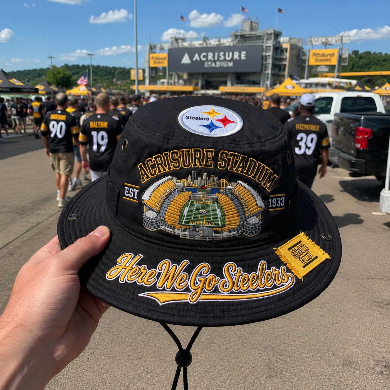Here We Go Steelers Acrisure Stadium Boonie Hat