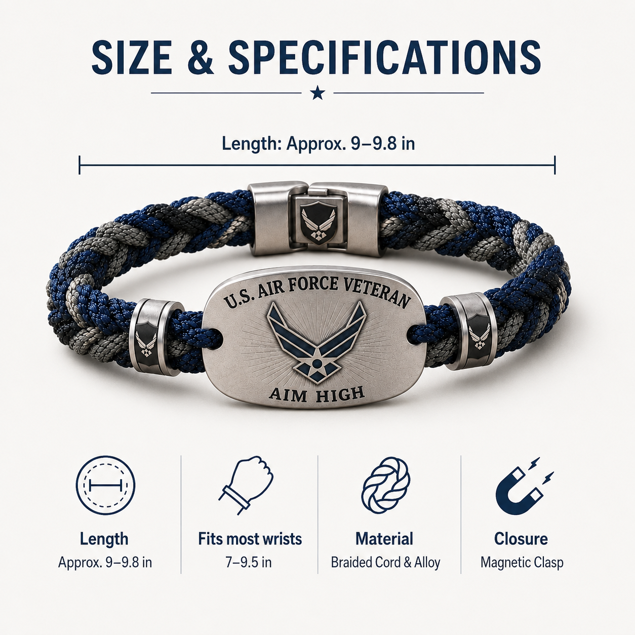 U.S. Air Force Veteran Bracelet