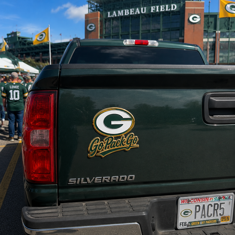 Go Pack Go Car Emblem Metal Badge