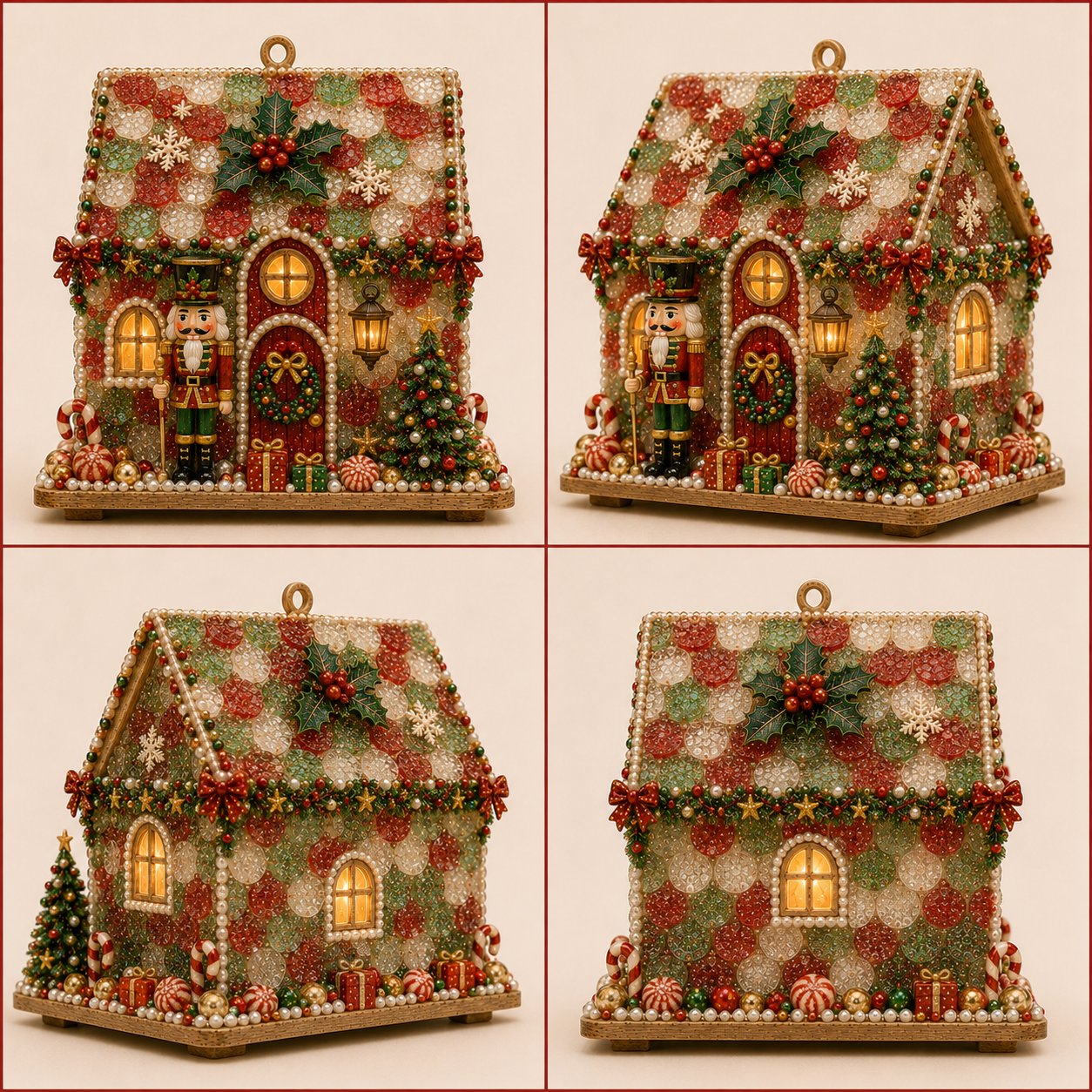 Beginner-Friendly DIY Glowing Coastal Glass-Style Christmas Cottage Kit Collection