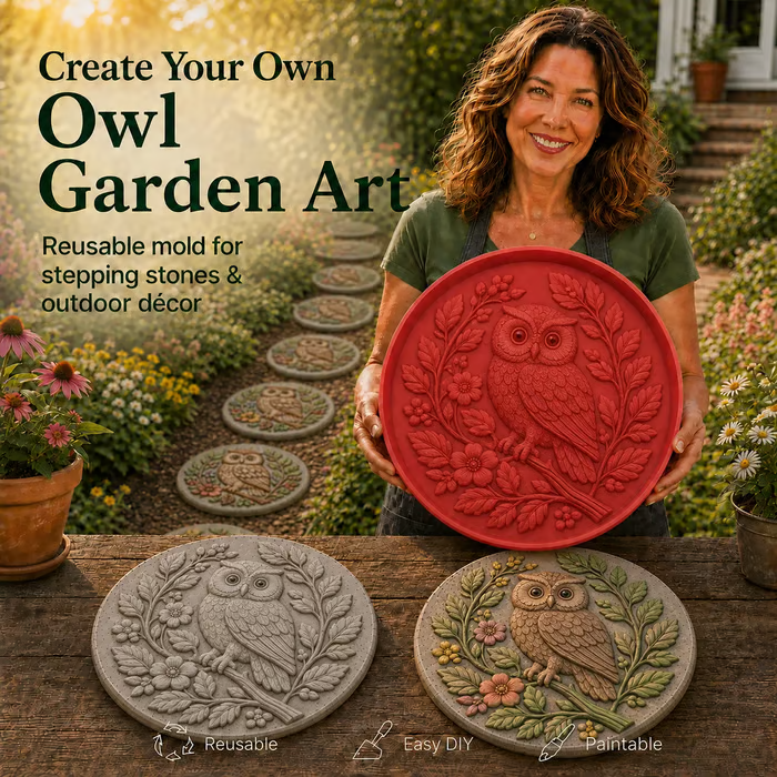 Hummingbird Garden Art Stepping Stone Mold