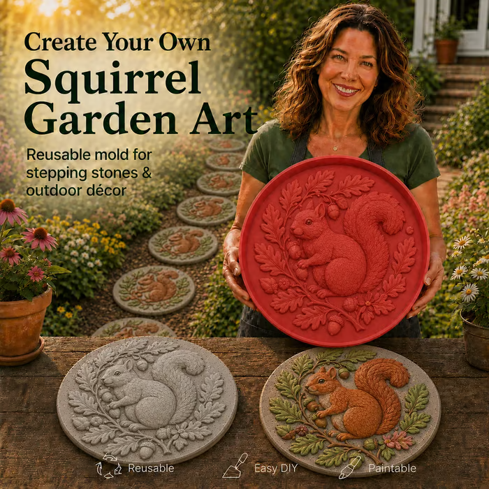 Hummingbird Garden Art Stepping Stone Mold