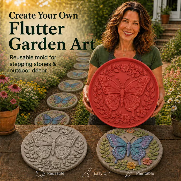 Hummingbird Garden Art Stepping Stone Mold
