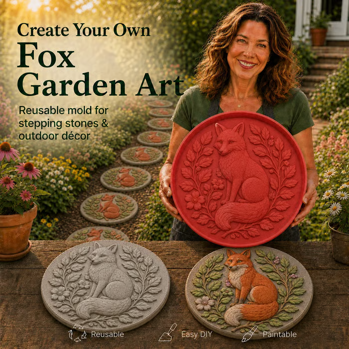 Hummingbird Garden Art Stepping Stone Mold