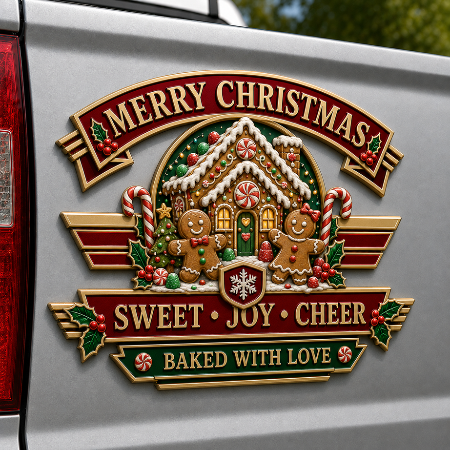Christmas Vintage Metal Car Emblem