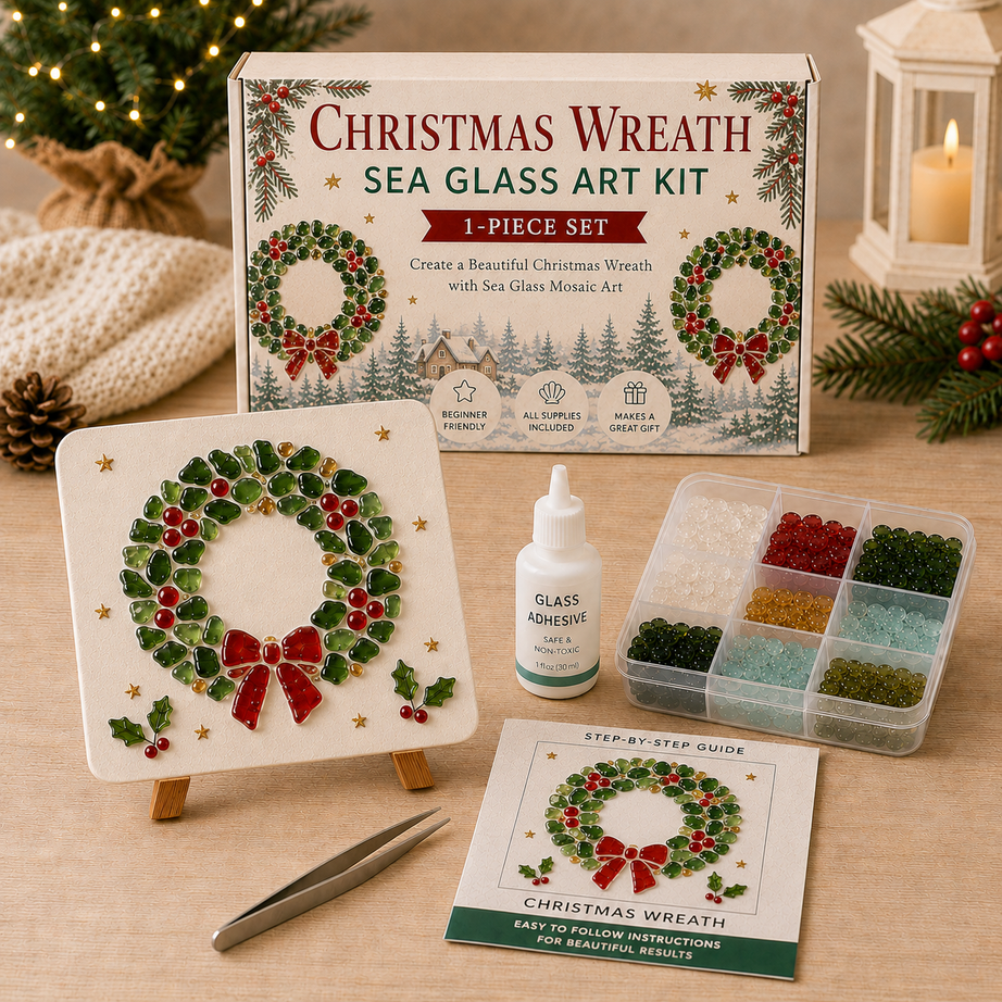 Create Your Own Magical Christmas Sea Glass Art