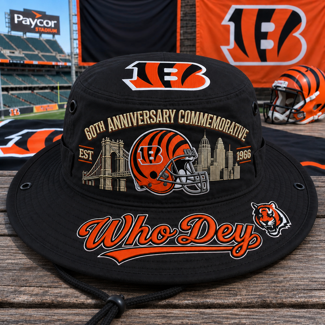 Who Dey 60th Anniversary Commemorative Boonie Hat