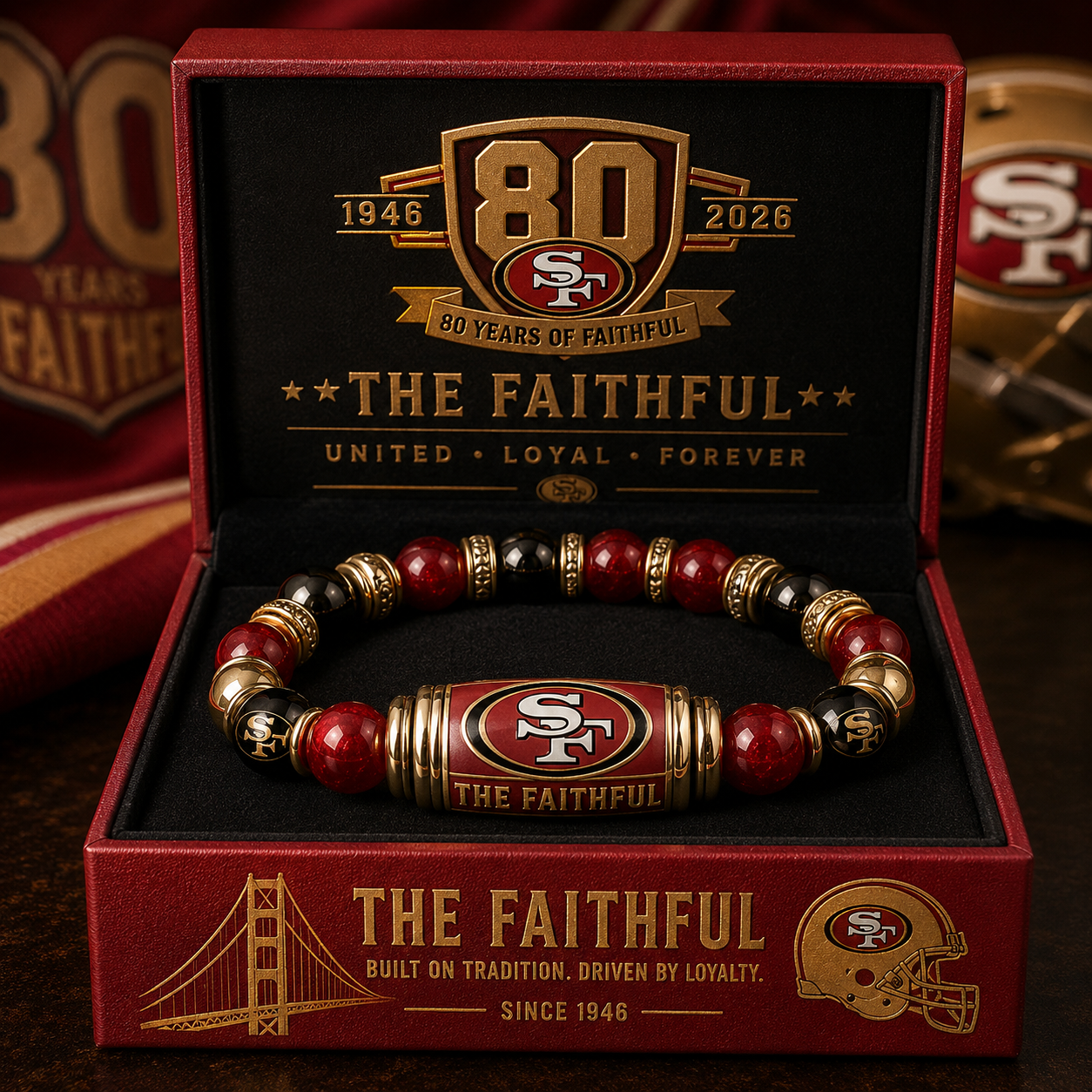 The Faithful 80th Anniversary Commemorative Beaded Bracelet