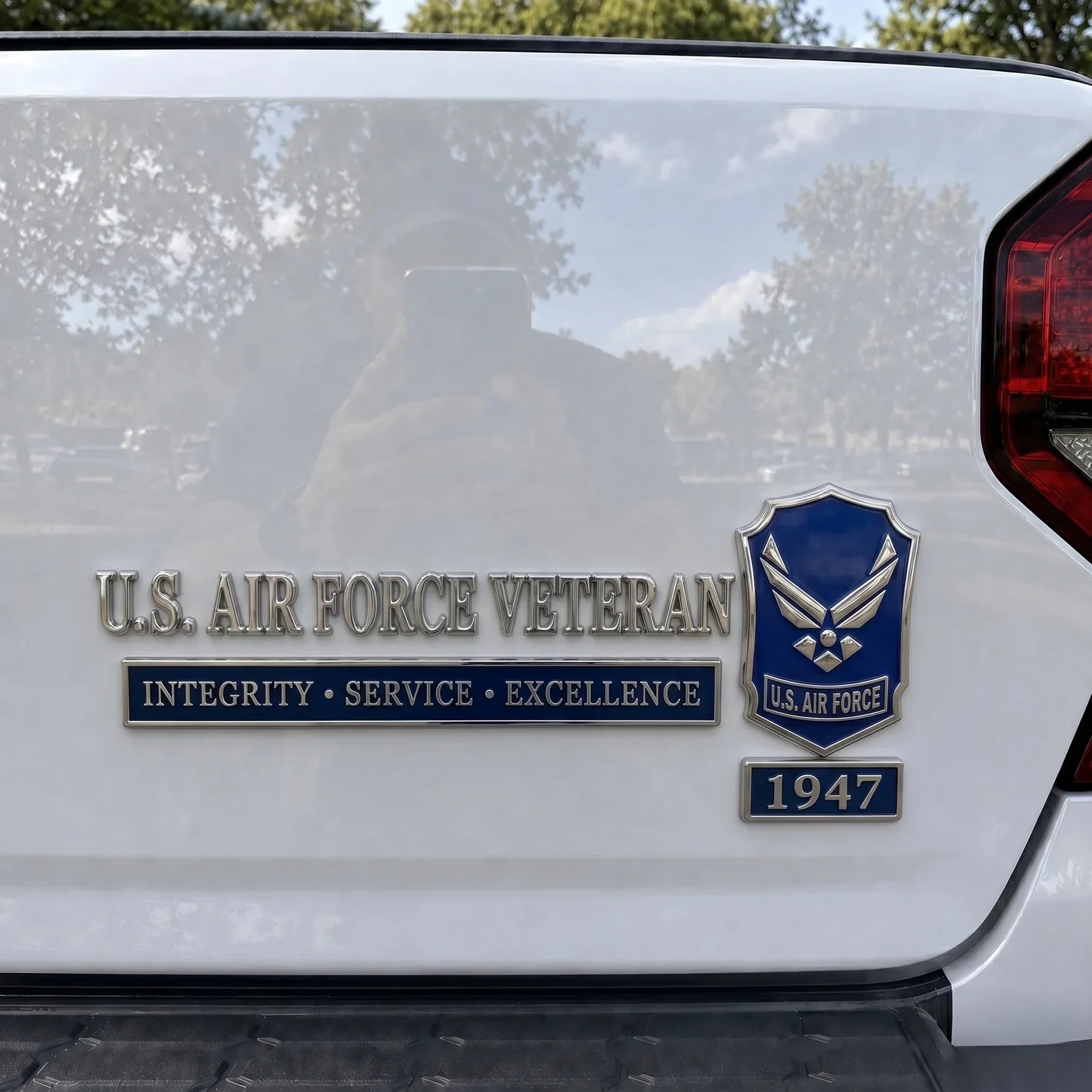 U.S. Military Veteran Car Emblem Metal Badge Collection