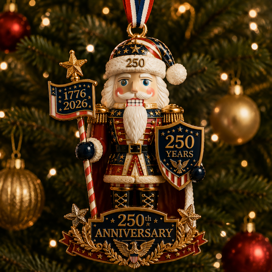 Nutcracker-themed Christmas tree ornament