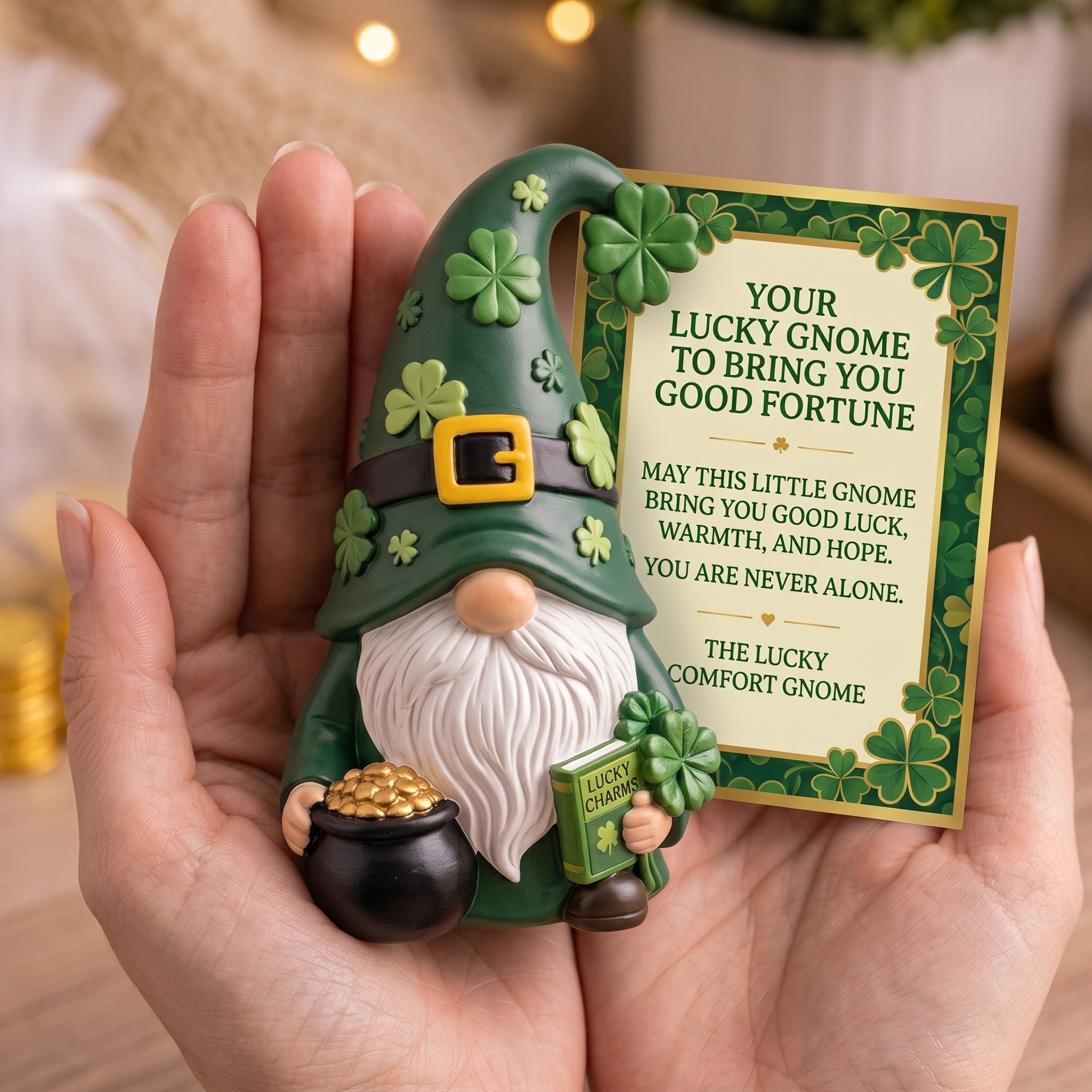 Comfort Gnome Figurine with Keepsake Blessing Card