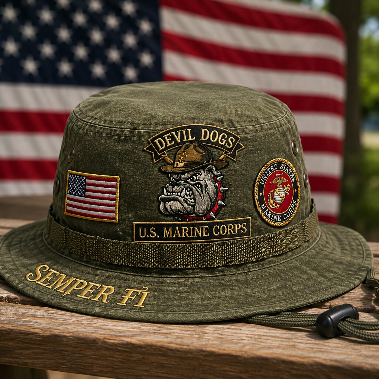 U.S. Marine Corps Devil Dogs Tribute Boonie Hat