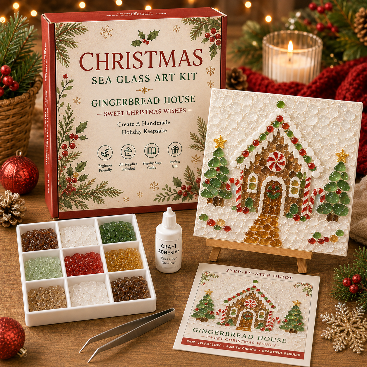 Christmas Sea Glass Art Kit Collection