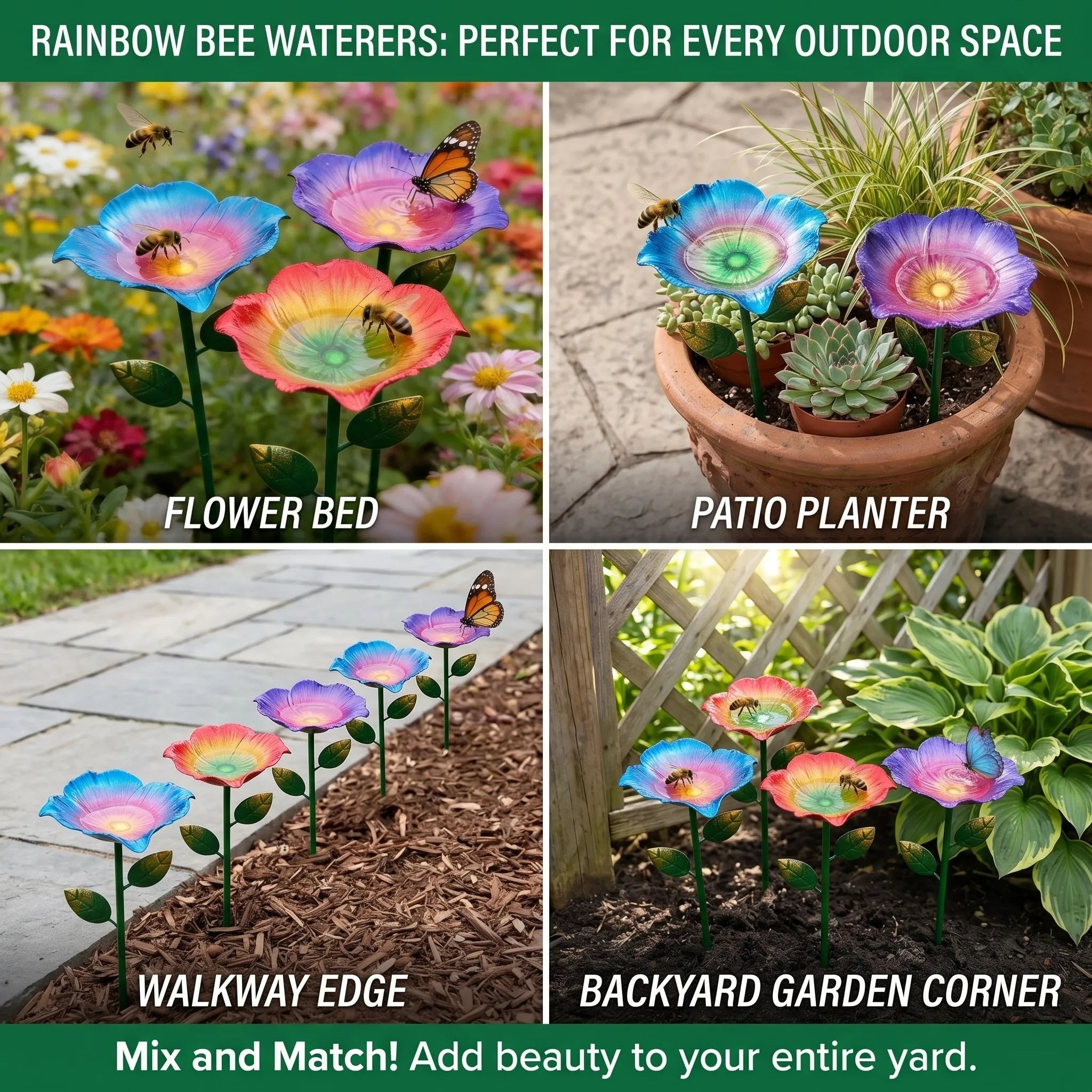Turn Your Yard Into a Pollinator Paradise - Rainbow Bee Water Feeder