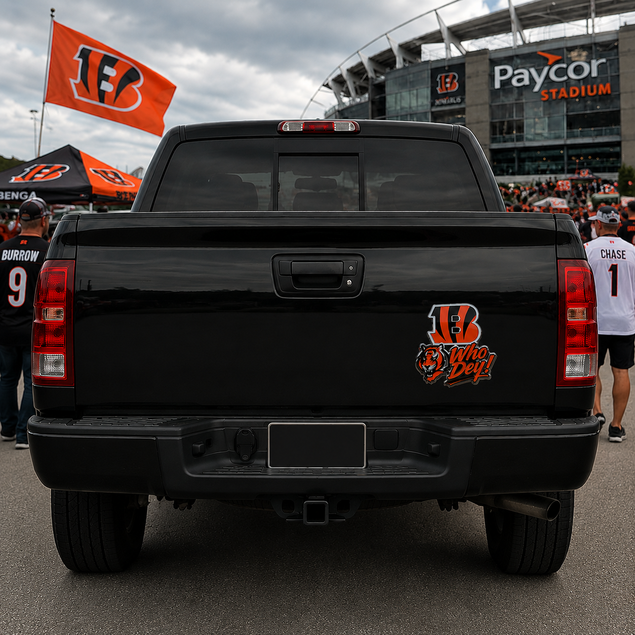Who Dey Car Emblem Metal Badge