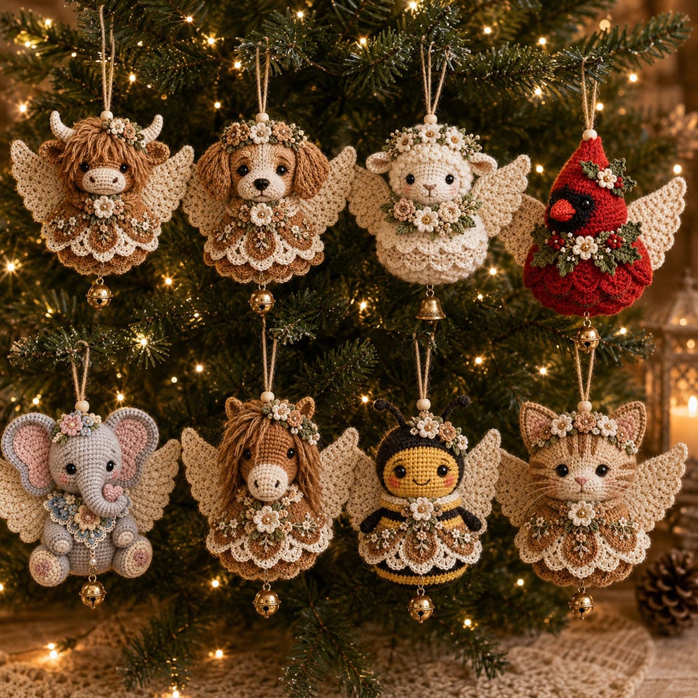 Animal Angel Crochet Ornament DIY Kit