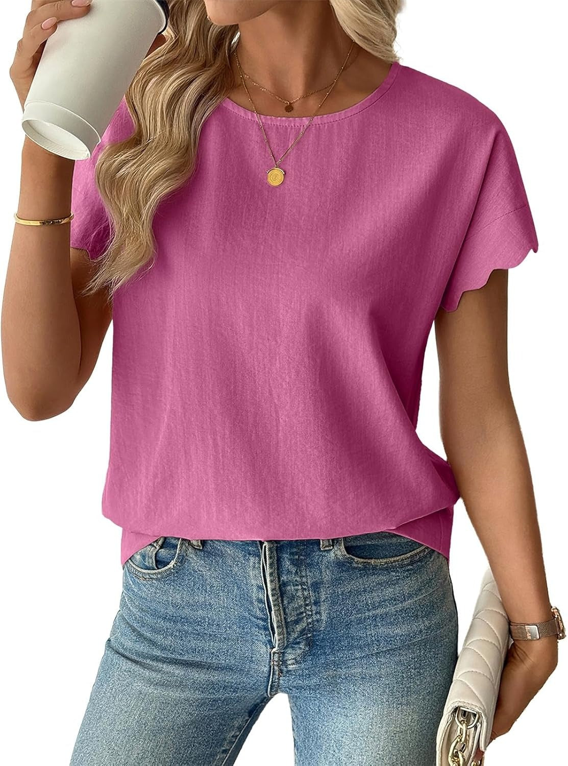Women Ruffle Sleeve Business Casual Dressy Work Shirts