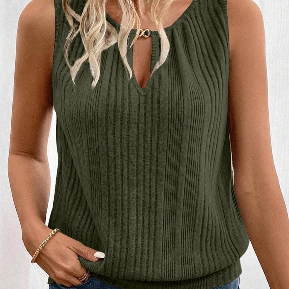 Womens Summer Ribbed Loose Fit Flowy Tank Tops